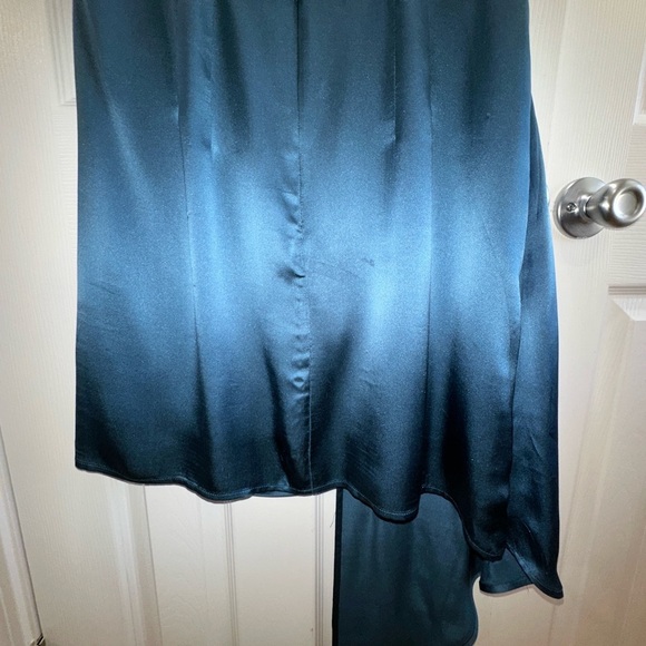 Anthropologie Silk Elegant Teal Sleeveless Dress - Picture 10 of 16